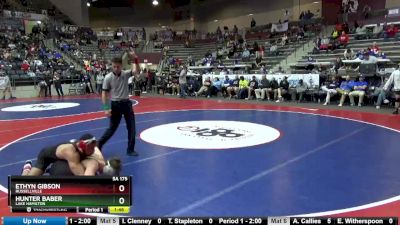 5A 175 lbs Quarterfinal - Ethyn Gibson, Russellville vs Hunter Baber, Lake Hamilton