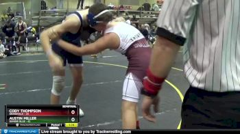 150 lbs Semis (4 Team) - Austin Miller, Dundee Blue vs Cody Thompson, Grandville