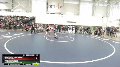 138 lbs Cons. Round 1 - Trever Wells, Crown City Wrestling Club vs Brayden McCarthy, Club Not Listed