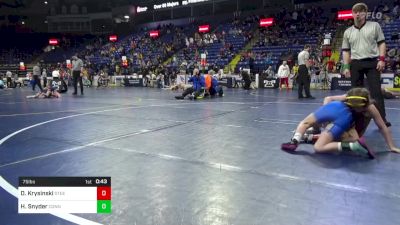 75 lbs Semifinal - Donlea Krysinski, Steel Valley vs Hadley Snyder, Connellsville