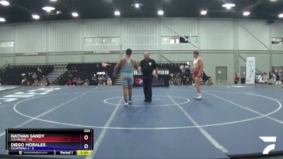 220 lbs Quarters & 1st Wb (16 Team) - Nathan Sandy, Colorado vs Diego Morales, California 2