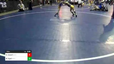 74 lbs Round Of 32 - Garrett Covert, Greenville vs Mack Apel, North Allegheny