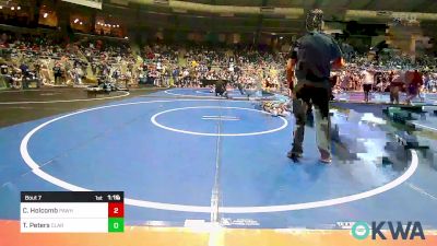 86 lbs Round Of 16 - Cael Holcomb, Pawhuska Elks Takedown vs Tristan Peters, Claremore Wrestling Club