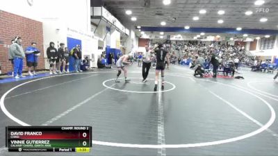 132 lbs Champ. Round 2 - DAVID FRANCO, Chino vs Vinnie Gutierrez, Calvary Chapel (Santa Ana)