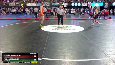 AA - 120 lbs Semifinal - William Barnes, Flathead vs Keyan Hernandez, Billings West