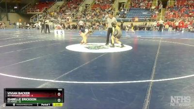 105 lbs Semis & 1st Wrestleback (8 Team) - Vivian Backer, W4-Bismarck Century vs Isabelle Erickson, E3-Fargo