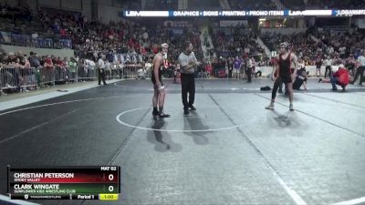 140 lbs 5th Place Match - Christian Peterson, Smoky Valley vs Clark Wingate, Sunflower Kids Wrestling Club