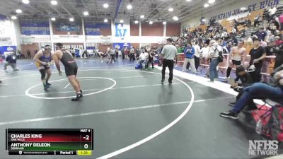 220 lbs Semifinal - Charles King, Oak Hills vs Anthony DeLeon, Serrano