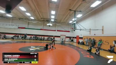 86 lbs Cons. Semi - Dominic Gardea, Green River Grapplers vs Max Glennon, Peak Wrestling