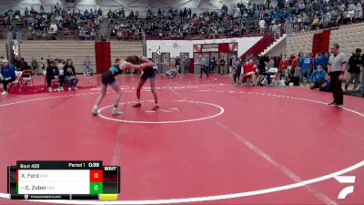 120 lbs Cons. Round 3 - Cade Zuber, Greenfield-Central vs X`Avion Ford, Kokomo