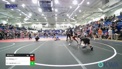 64 lbs Rr Rnd 3 - Anthony Halapy, Tulsa Blue T Panthers vs Hutch Landrum, HURRICANE WRESTLING ACADEMY