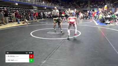 80 lbs Rd 1 - Consi Of 32 #2 - Neil Kirby, Canon McMillan vs Walker Hall, West Greene