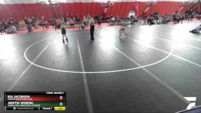 77 lbs Cons. Round 1 - Griffin Wineski, Sarbacker Wrestling Academy vs Kai Jacobson, Sparta Wrestling Club