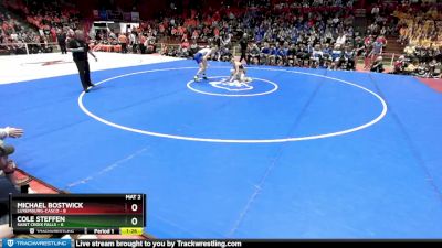 126 lbs D1/d2/d3 Finals (sat 3:00 P.m.) - Michael Bostwick, Luxemburg-Casco vs Cole Steffen, Saint Croix Falls