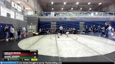 50 lbs Semifinal - Ryddik Johnson, Eastern Oregon Elite vs Abraham Benson, Idaho Gold