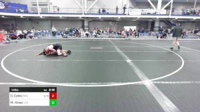 141 lbs Semifinal - Danny Coles, Princeton U vs Malyke Hines, Lehigh University