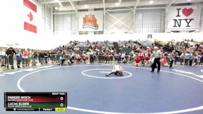 67 lbs Quarterfinal - Lucas Bleier, Olean Wrestling Club vs Parker Woch, Quaker Wrestling Club