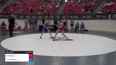 51 kg Rnd Of 32 - Brett Kiecker, JARO Wrestling Academy vs Kaison Schreier, MO West Championship Wrestling Club