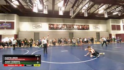 95 lbs Cons. Semi - Austin Jiron, Riverton Wolf Pack Wrestling vs Avery Roberts, Aviator Wrestling Club