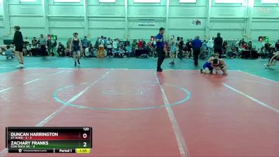 120 lbs Round 6 (10 Team) - Duncan Harrington, GT Alien - 2 vs Zachary Franks, Cow Rock WC