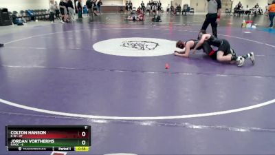 160 lbs Round 1 (3 Team) - Colton Hanson, K-W vs Jordan Vortherms, F/MCC