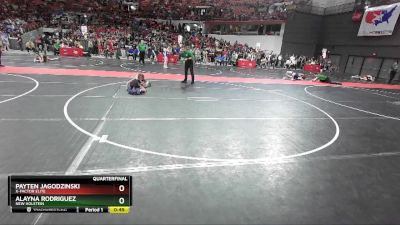 77 lbs Quarterfinal - Alayna Rodriguez, New Holstein vs Payten Jagodzinski, X-Factor Elite