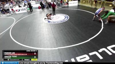 92 lbs Cons. Round 2 - Santos Tizoc, California vs Parker Lee, Ramona Dawg Pound Wrestling Club