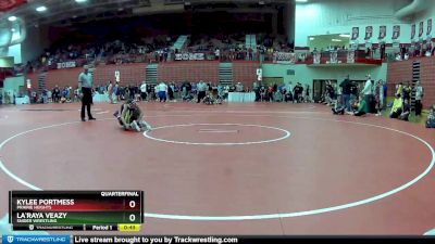 95 lbs Quarterfinal - La`Raya Veazy, Snider Wrestling vs Kylee Portmess, Prairie Heights