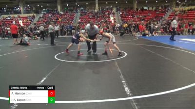 82 lbs Champ. Round 1 - Anthony Lopez, Dodge City Wrestling Academy vs Aaron Hanson, Clay County Wrestling Club