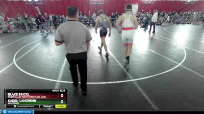 175 lbs Champ. Round 1 - Blake Brickl, River Valley Youth Wrestling Club vs Kaden Langrehr, Wisconsin