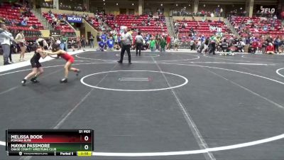 60 lbs Champ. Round 2 - Mayah Passmore, Chase County Wrestling Club vs Melissa Book, Pomona Elite