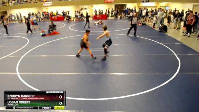 160 lbs Quarterfinal - Logan OKeefe, Minnesota vs Knoxyn Barrett, St. James Cyclones Wrestling Club