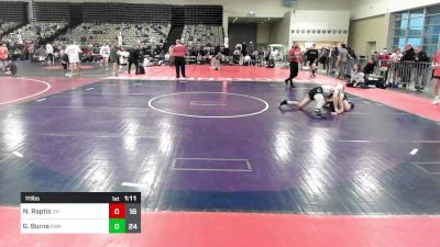 111 lbs Rr Rnd 7 - Nick Raptis, Darkhorse Arado vs Gabe Burns, Roundtree Wrestling Academy Blue