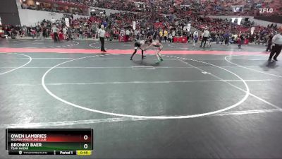 115 lbs Quarterfinal - Bronko Baer, Team Nazar vs Owen Lambries, Holmen Wrestling Club