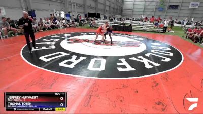 145 lbs Quarters & 1st Wb (16 Team) - Jeffrey Huyvaert, Team Indiana vs Thomas Toteh, Oklahoma Outlaws Red