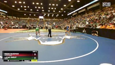 6A - 138 lbs Quarterfinal - Reese Russman, Olathe West vs Layne Sweat, Derby