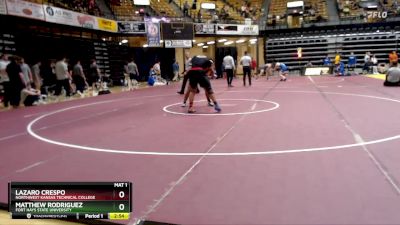 184 lbs Cons. Round 5 - Matthew Rodriguez, Fort Hays State University vs Lazaro Crespo, Northwest Kansas Technical College