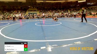 67 lbs Round Of 16 - Jaxton Coyer, Michigan West Wrestling Club vs Daxon McCarther, Clinton Youth Wrestling