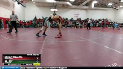 120 lbs Champ. Round 2 - Johnny Escalera, Northglenn vs Ed Holt, Lutheran