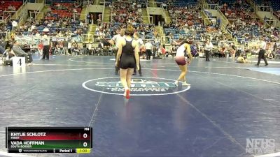 112 lbs Cons. Round 1 - Khylie Schlotz, Minot vs Vada Hoffman, South Border