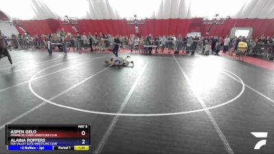 105 lbs Round 1 - Aspen Gelo, Prairie Du Chien Wrestling Club vs Alaina Roffers, Fox Valley Elite Wrestling Club