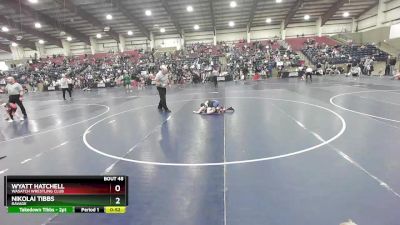 62 lbs Champ. Round 2 - Wyatt Hatchell, Wasatch Wrestling Club vs Nikolai Tibbs, Ravage