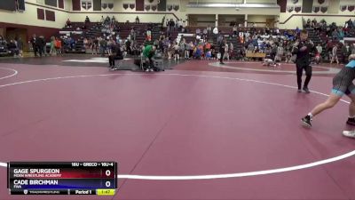 16U-4 lbs Round 1 - Gage Spurgeon, Moen Wrestling Academy vs Cade Birchman, FWA