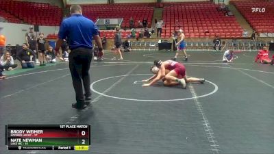 110 lbs Finals (2 Team) - Brody Weimer, Hoosier Havoc vs Nate Newman, Lake WC