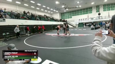 285 lbs 3rd Place Match - Tayson Miller, Natrona County vs Joseph Friday, Riverton