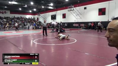 106 lbs Champ. Round 1 - Ethan Carey, Los Alamitos vs Julian Santana, Etiwanda