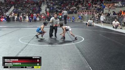 55 lbs Semifinal - Beau Kohake, Manhattan vs Brooks Ewertz, Clearwater