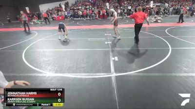 120 lbs Champ. Round 2 - Karrsen Bussan, Askren Wrestling Academy vs Johnathan Harms, Belmont/Platteville