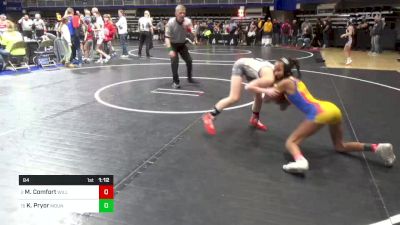 84 lbs Round Of 16 - Malaina Comfort, Williamsport vs Kylee Pryor, Mount Pleasant