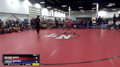 187 lbs Round 1 (8 Team) - Ralphie Barca, New Jersey vs Carlos Sanchez, California